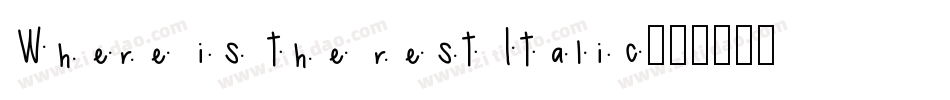 Where is the rest Italic字体转换